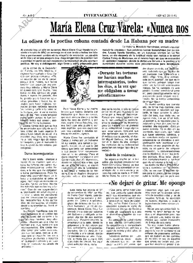 ABC MADRID 20-11-1992 página 40