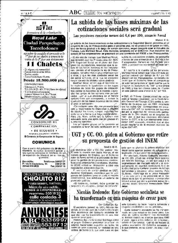 ABC MADRID 20-11-1992 página 44