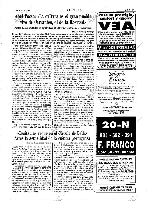 ABC MADRID 20-11-1992 página 59