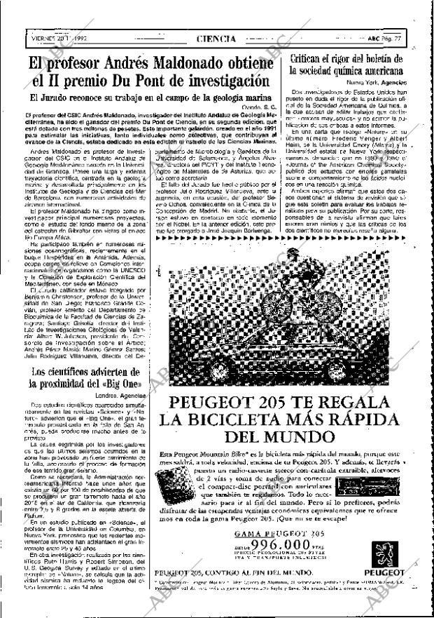 ABC MADRID 20-11-1992 página 77