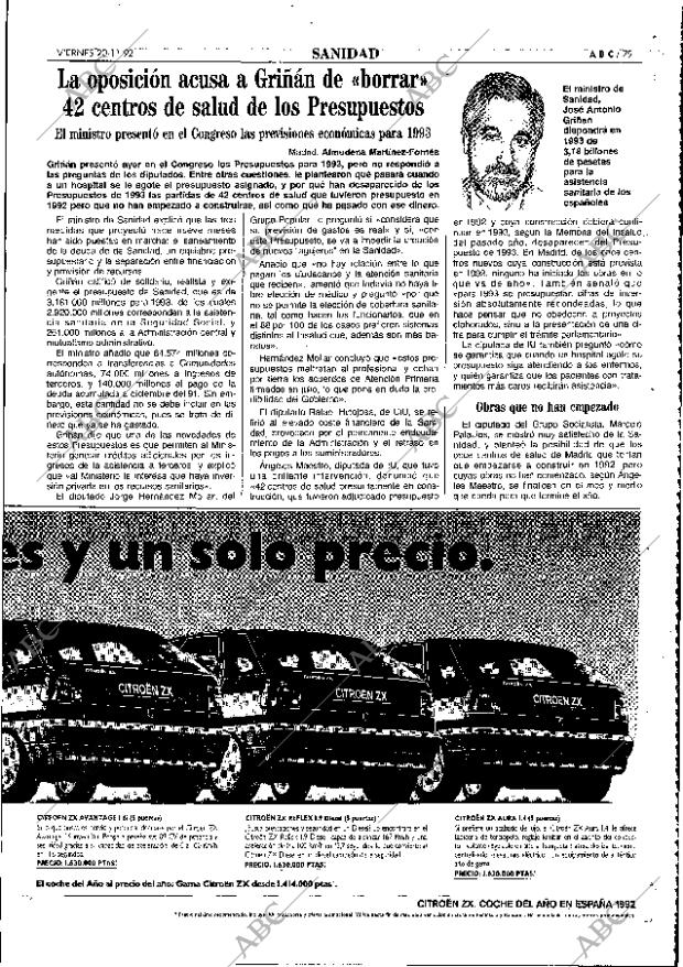 ABC MADRID 20-11-1992 página 79