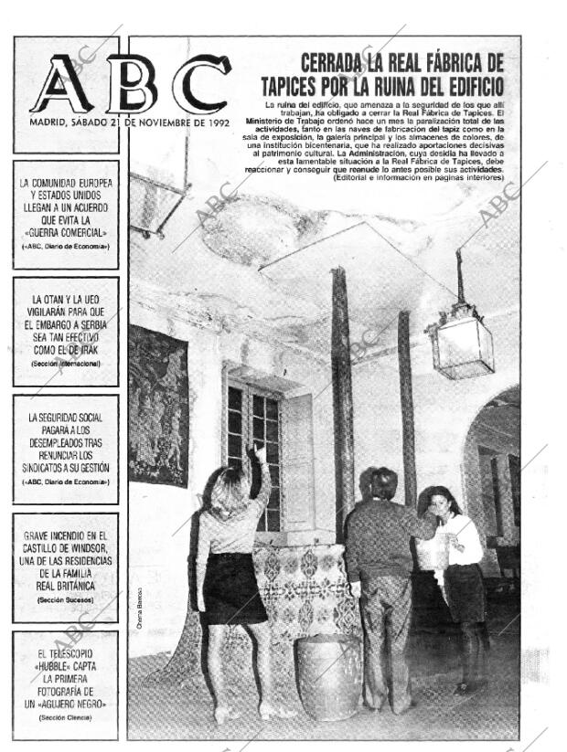 ABC MADRID 21-11-1992 página 1
