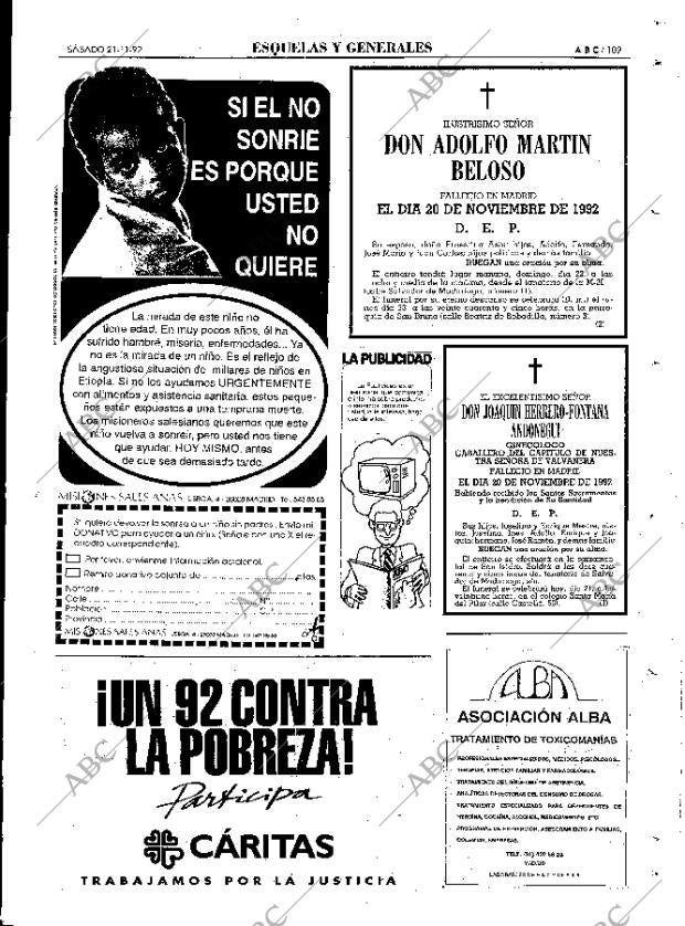 ABC MADRID 21-11-1992 página 109