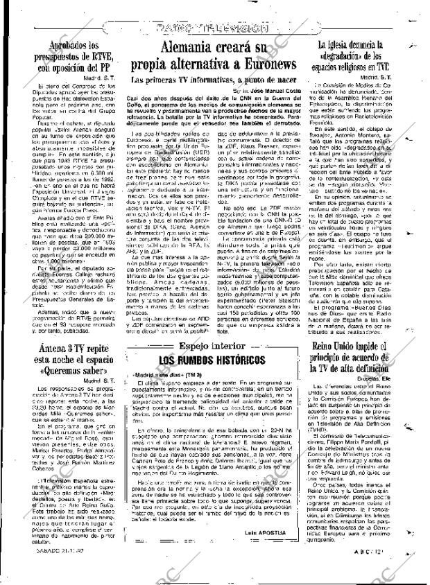 ABC MADRID 21-11-1992 página 121