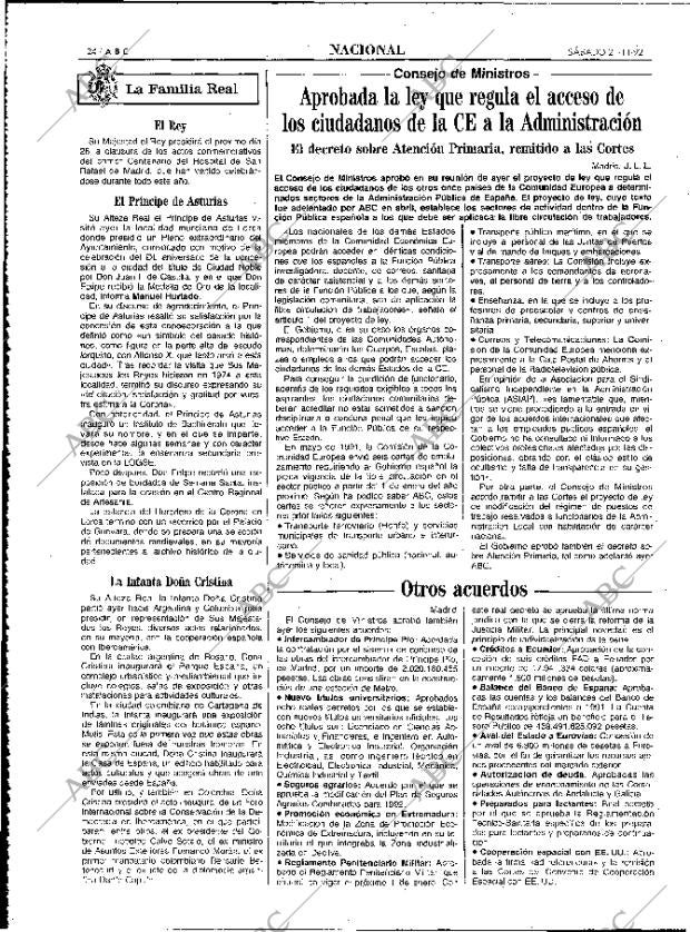 ABC MADRID 21-11-1992 página 24