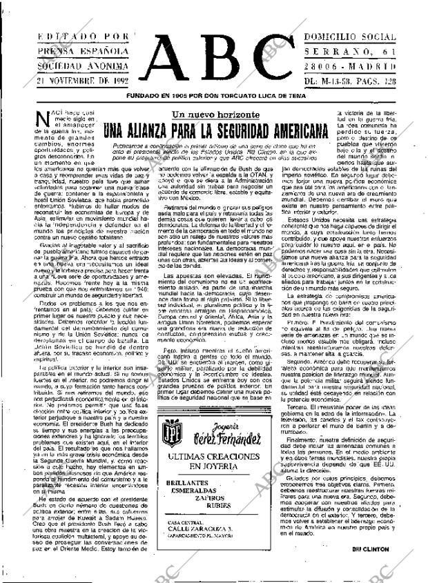 ABC MADRID 21-11-1992 página 3