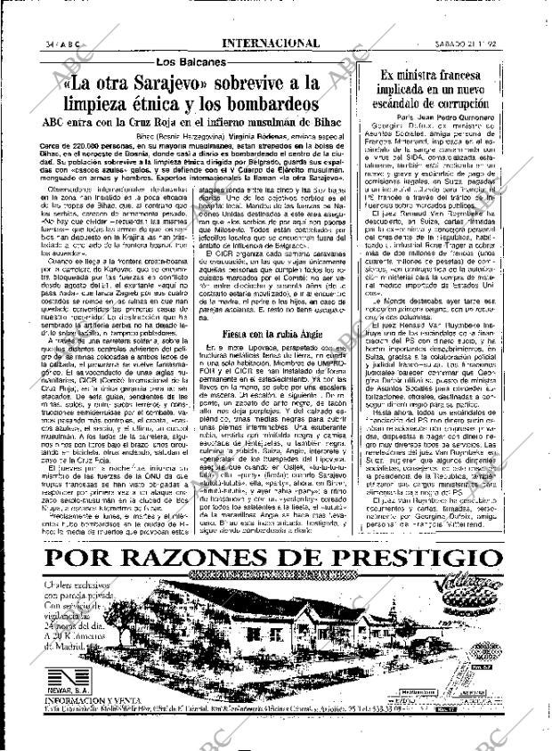 ABC MADRID 21-11-1992 página 34