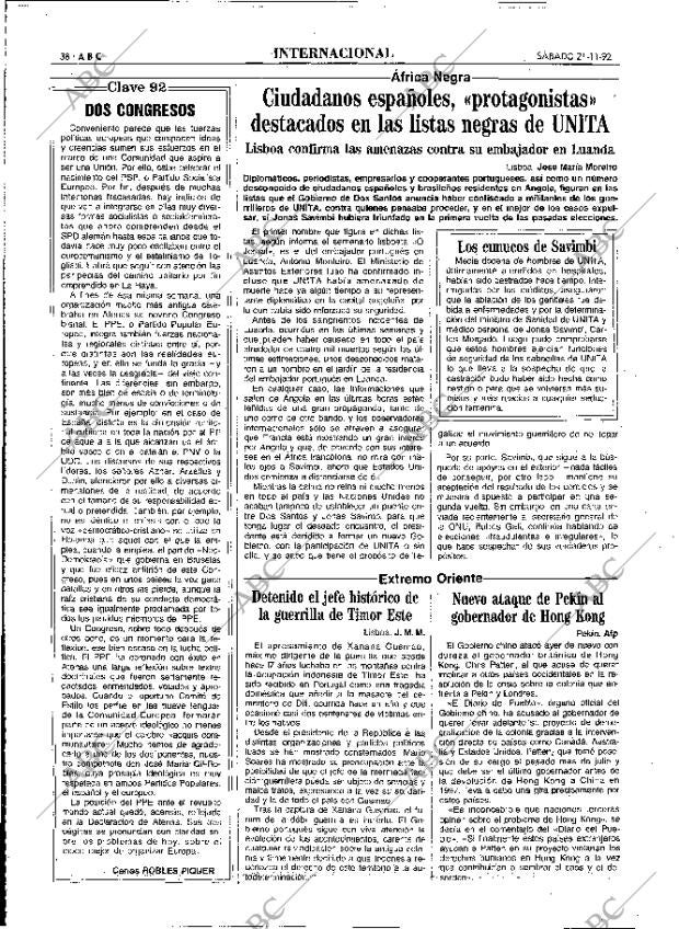 ABC MADRID 21-11-1992 página 38