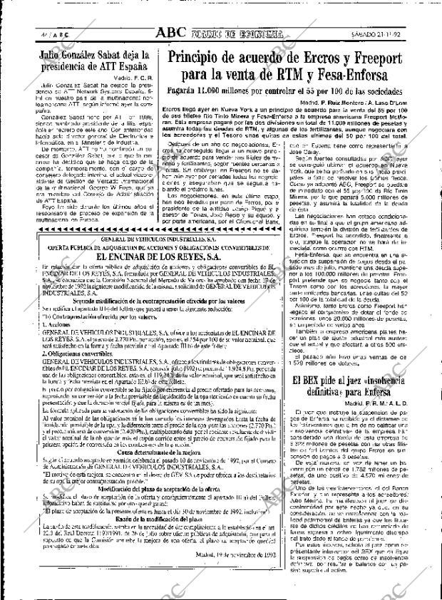 ABC MADRID 21-11-1992 página 44
