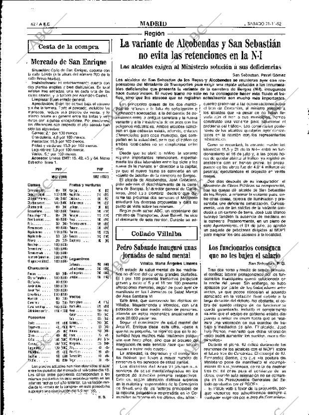 ABC MADRID 21-11-1992 página 62