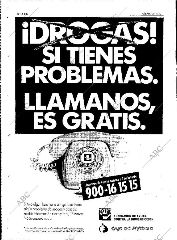 ABC MADRID 21-11-1992 página 68