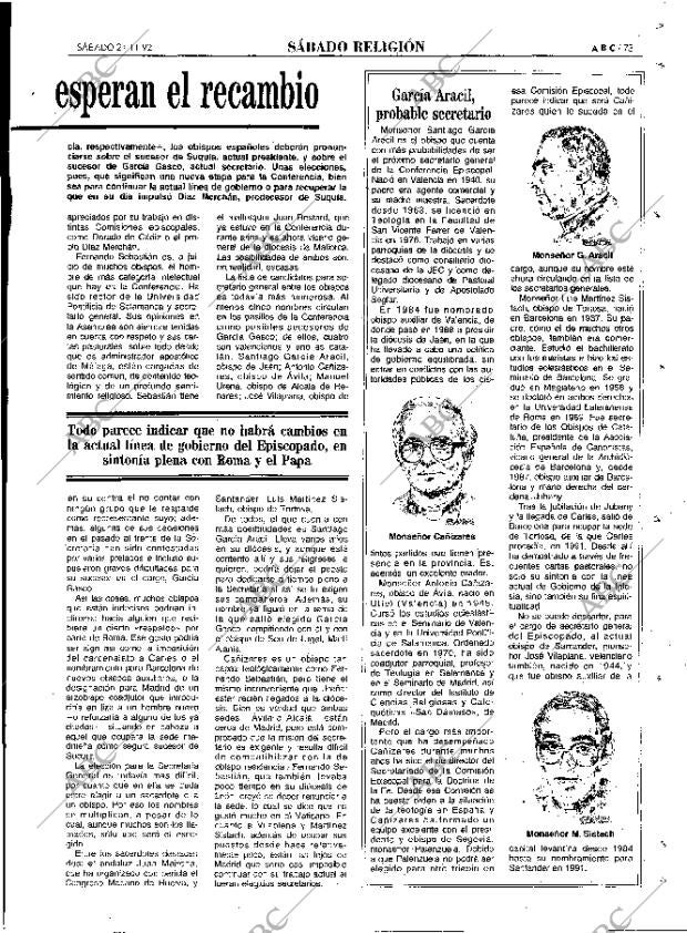ABC MADRID 21-11-1992 página 73