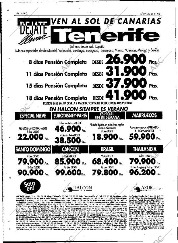 ABC MADRID 21-11-1992 página 84