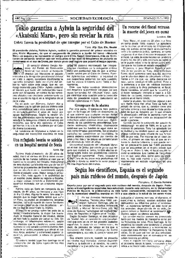 ABC MADRID 22-11-1992 página 100