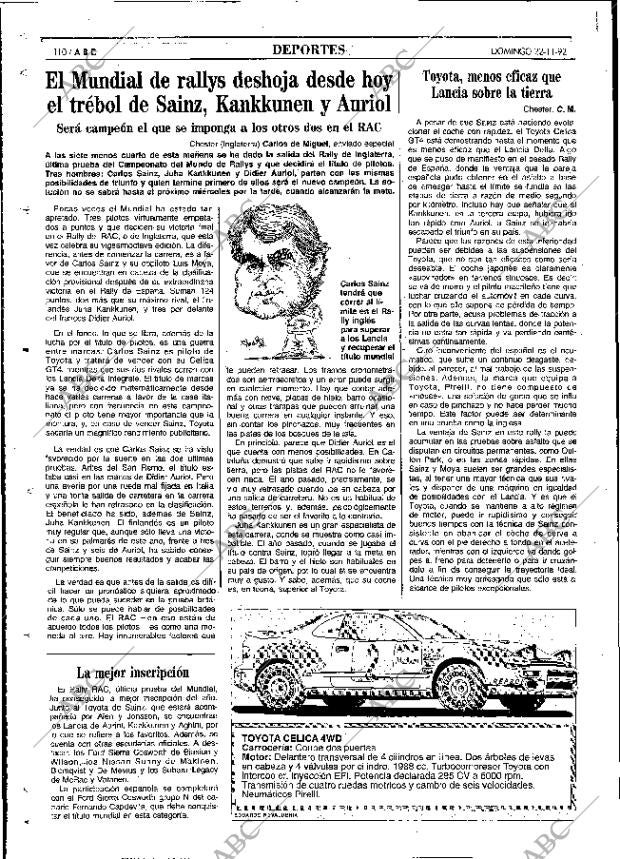 ABC MADRID 22-11-1992 página 110