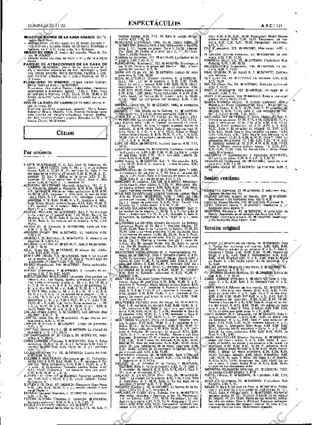 ABC MADRID 22-11-1992 página 121