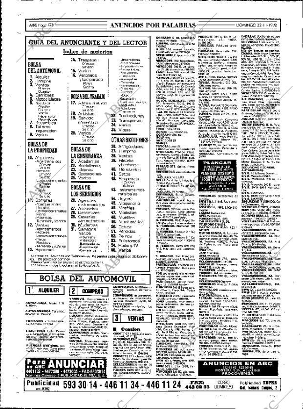 ABC MADRID 22-11-1992 página 128