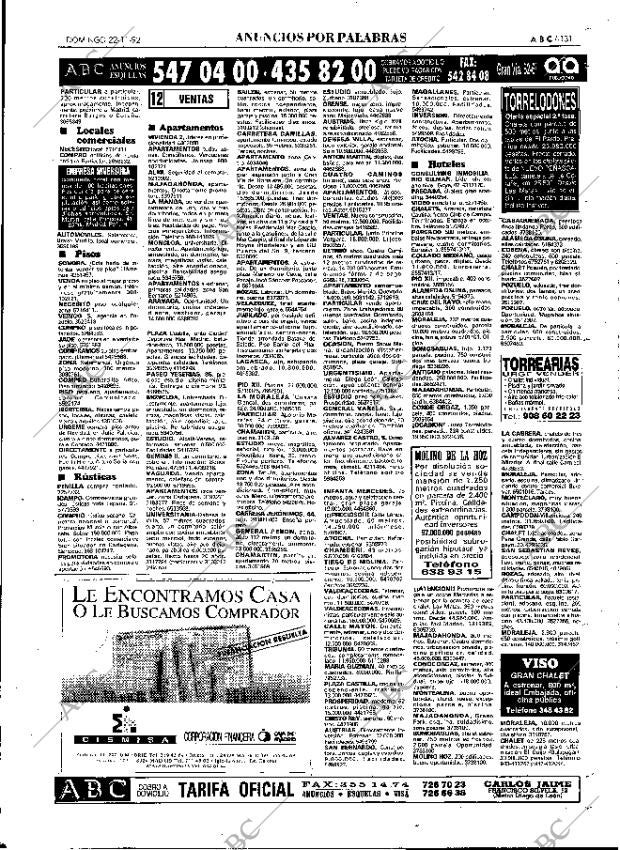 ABC MADRID 22-11-1992 página 131
