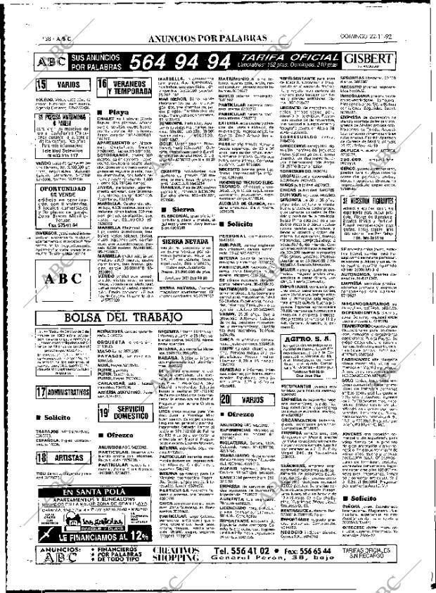 ABC MADRID 22-11-1992 página 138