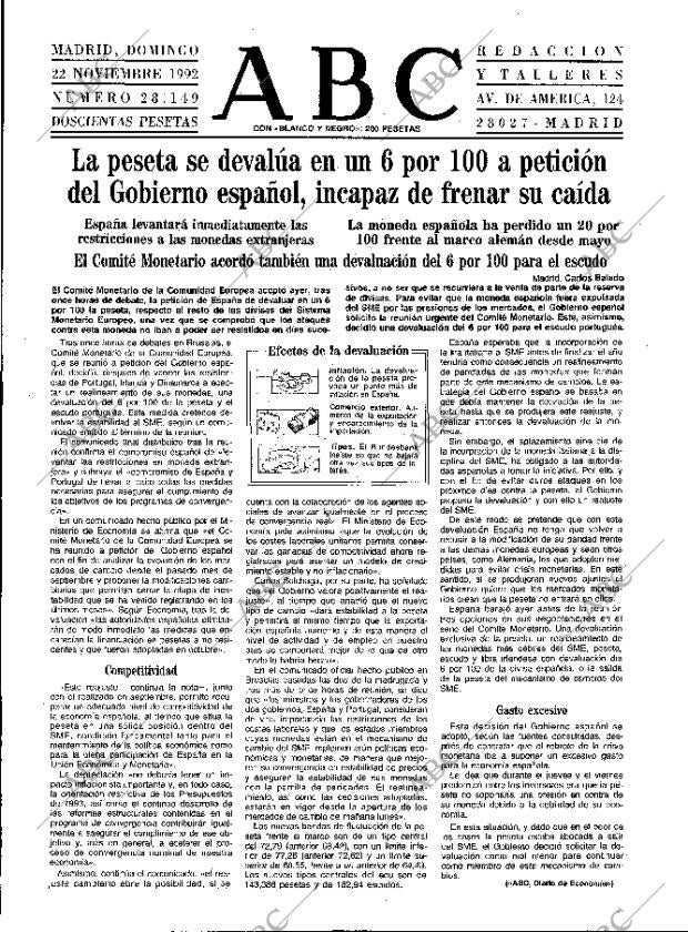 ABC MADRID 22-11-1992 página 25