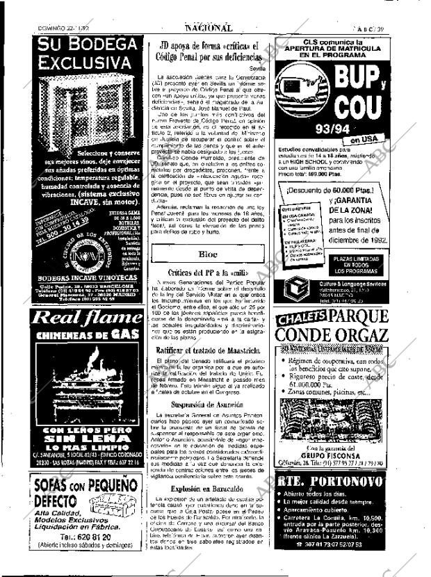 ABC MADRID 22-11-1992 página 39