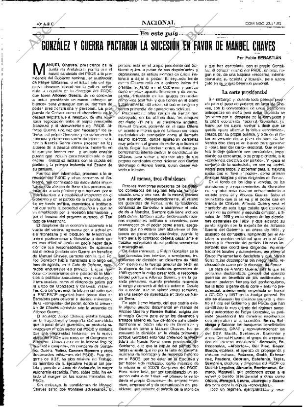ABC MADRID 22-11-1992 página 40