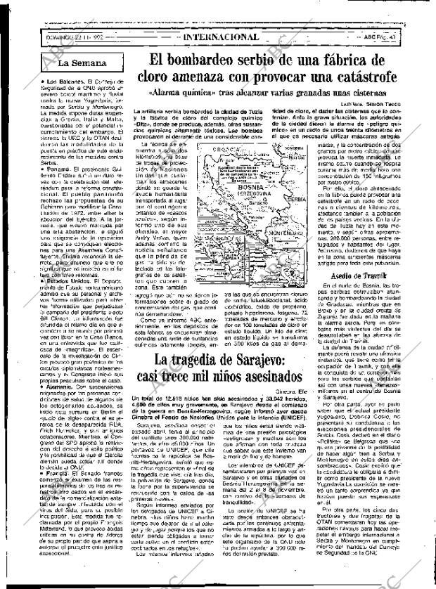 ABC MADRID 22-11-1992 página 43