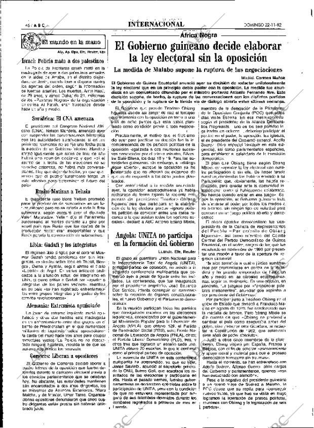 ABC MADRID 22-11-1992 página 46