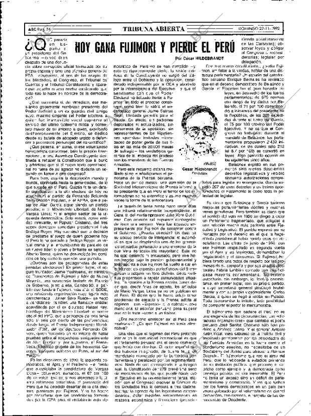 ABC MADRID 22-11-1992 página 74