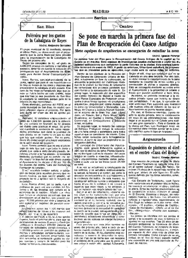 ABC MADRID 22-11-1992 página 83
