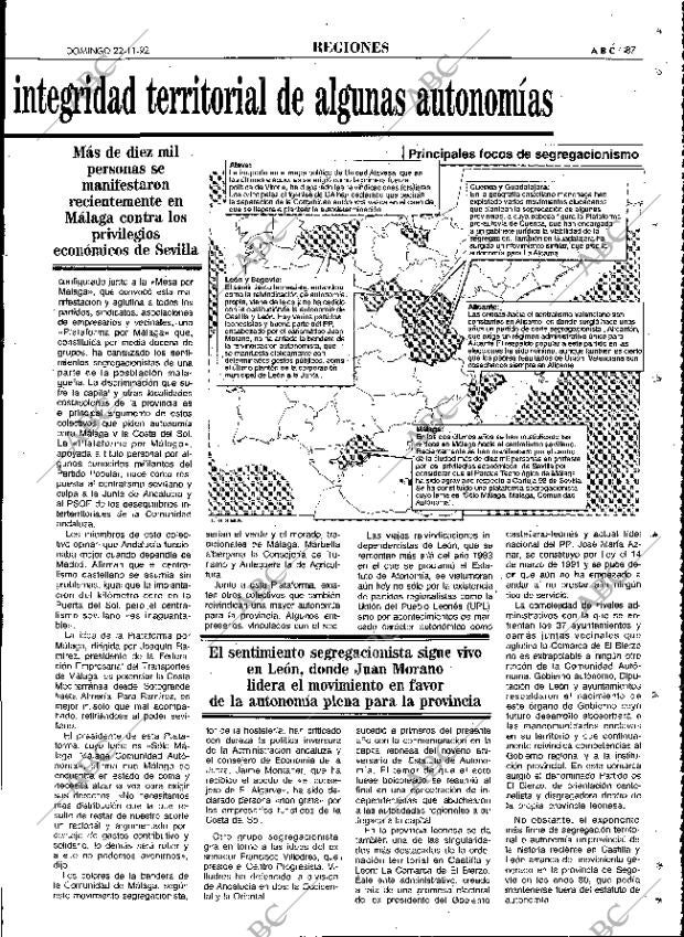 ABC MADRID 22-11-1992 página 87