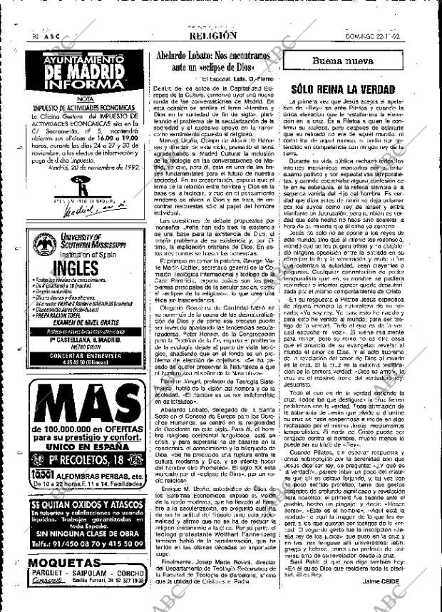 ABC MADRID 22-11-1992 página 90