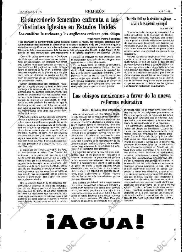 ABC MADRID 22-11-1992 página 91