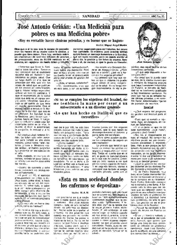 ABC MADRID 22-11-1992 página 95
