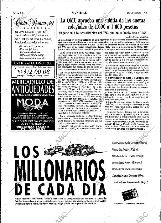 ABC MADRID 22-11-1992 página 96