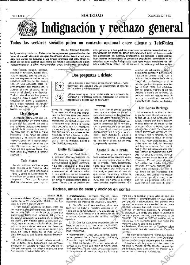ABC MADRID 22-11-1992 página 98
