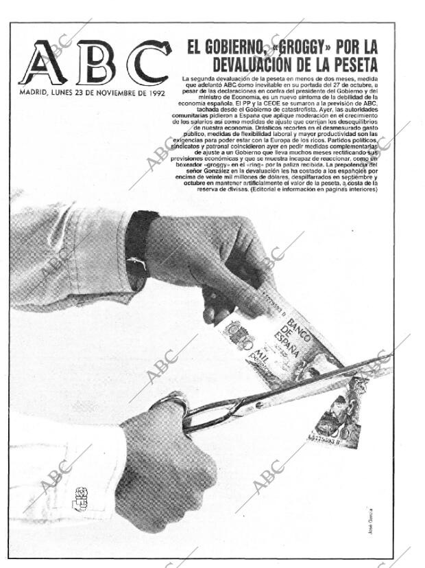 ABC MADRID 23-11-1992 página 1