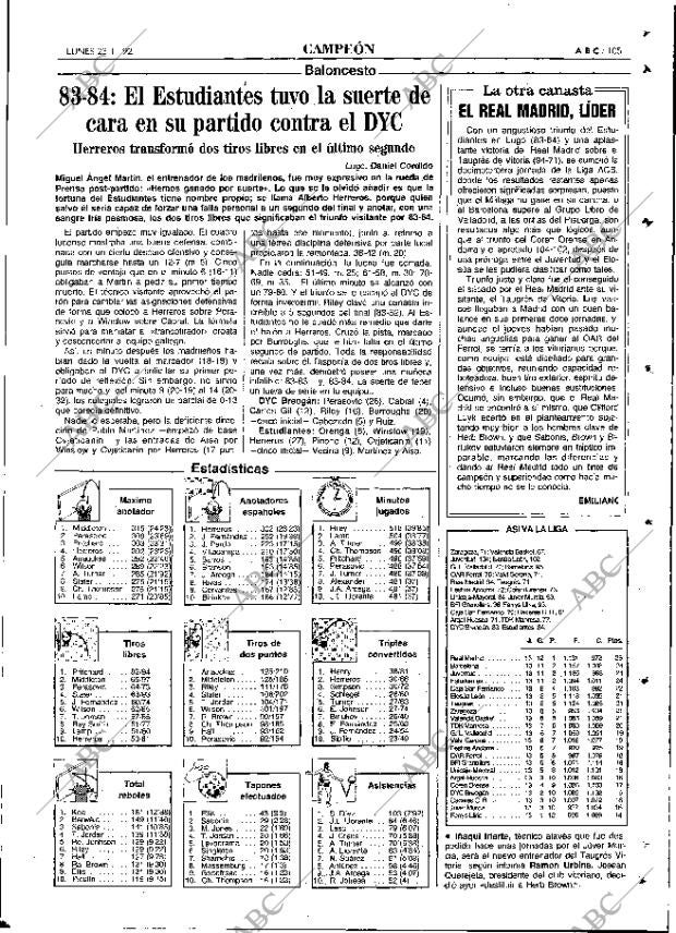 ABC MADRID 23-11-1992 página 105