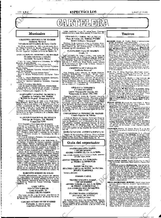 ABC MADRID 23-11-1992 página 110
