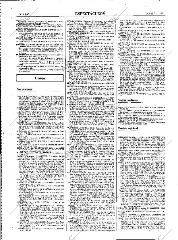ABC MADRID 23-11-1992 página 114