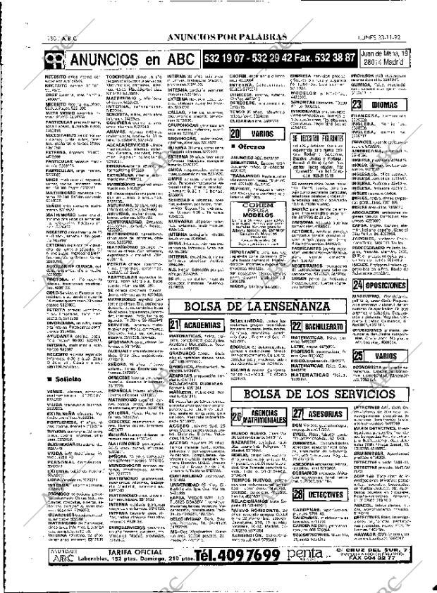 ABC MADRID 23-11-1992 página 130