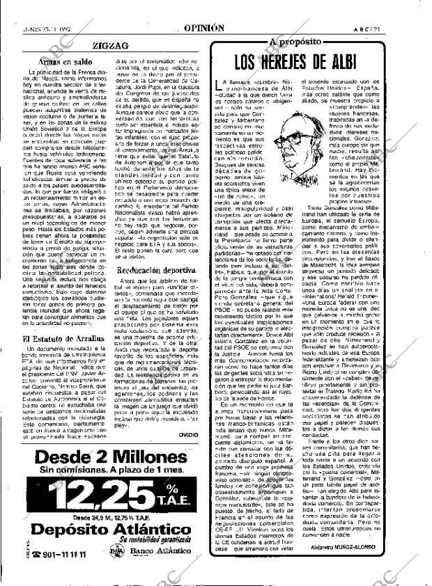 ABC MADRID 23-11-1992 página 21