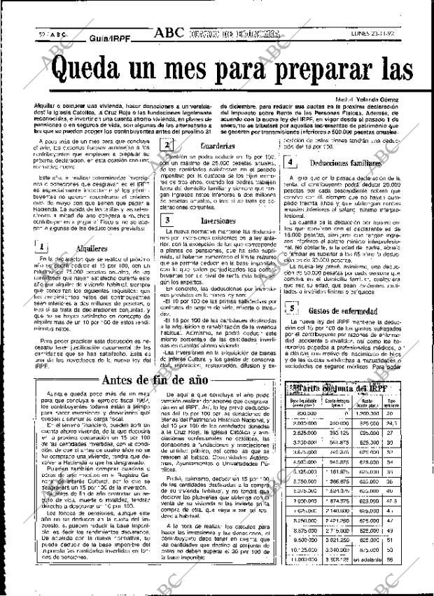 ABC MADRID 23-11-1992 página 52