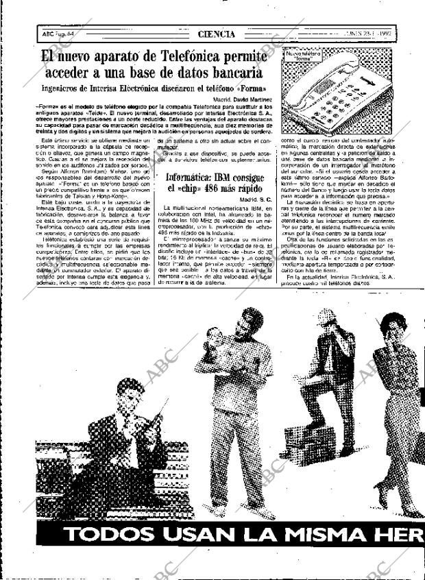 ABC MADRID 23-11-1992 página 64