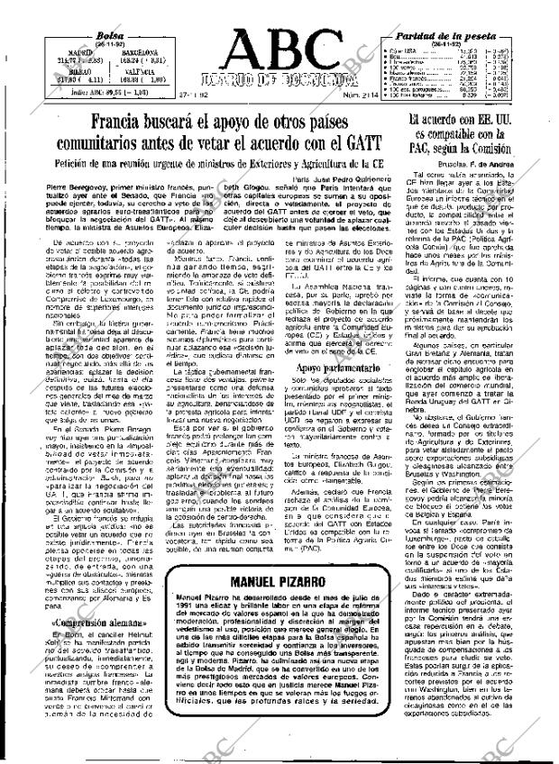ABC MADRID 27-11-1992 página 43