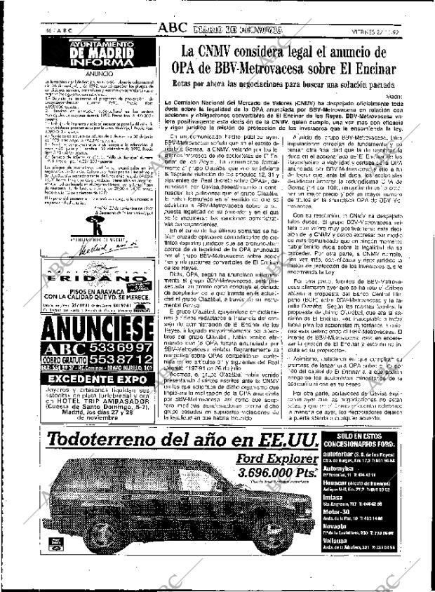 ABC MADRID 27-11-1992 página 46