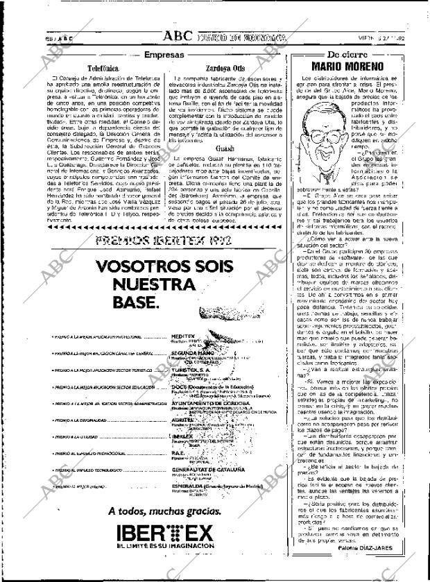 ABC MADRID 27-11-1992 página 58