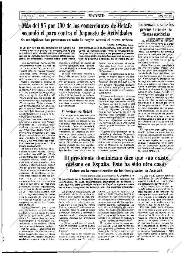 ABC MADRID 27-11-1992 página 65