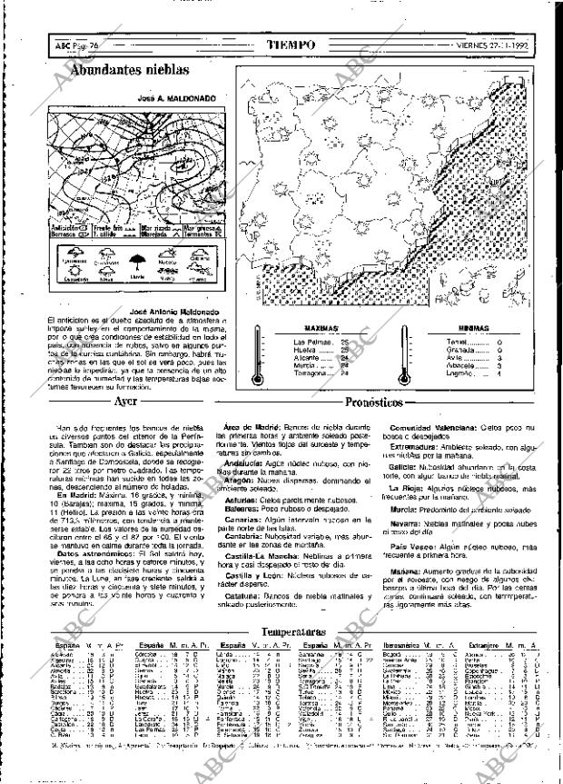 ABC MADRID 27-11-1992 página 76