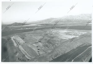 Obras de construcción de la cárcel de Soto del Real